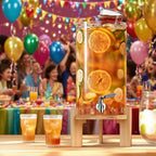 Beverage Dispenser, 2.1 Gallon Glass Drink Dispenser - Image 2