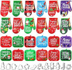 Qinyoung 48 Pcs Christmas Kitchen Oven Mitts Pot Holders, Bright by Qinyoung