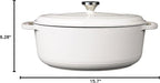 Lodge 7 Quart Enameled Cast Iron Oval Dutch Oven - Image 8