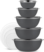 WHYSKO Stainless Steel Mixing Bowl Set, 10 Piece Stainless Steel Mixing Bowls by WHYSKO