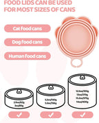 5 PCS Cat Food Can Covers Lids Set, Silicone Pet Food Can Lids - Image 3