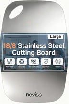 Cutting Board Non-Toxic, 304 Stainless Steel Cutting Board Double Sided by HOME