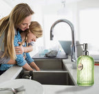 JASAI 18 Oz Vertical Striped Green Soap Dispenser - Image 3