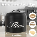 Coffee Filter Holder with Lid, Basket Storage Container - Image 2