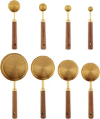 8Pcs Gold Measuring Cups and Spoons Set - Image 2