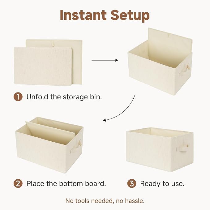 StorageWorks Storage Baskets for Shelves, Fabric Storage Bins, Closet - Image 8