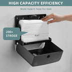 Paper Towel Dispensers Wall Mount: Multifold Z-Fold Paper Towel Holder - Image 3
