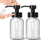 GMISUN Foam Soap Dispenser, 2 Pack 8.5 fl oz / 250 ml Clear Glass Soap Dispenser by GMISUN