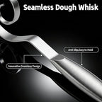TEEVEA Seamless Danish Dough Whisk Stainless Steel Sourdough Bread Pizza Pastry - Image 2