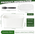 DI QIU REN 50-Pack 35oz Disposable Meal Prep Containers - Image 2