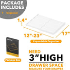 SpaceAid Bamboo White Spice Drawer Organizer, Expandable 4 Tier Spices Rack - Image 5