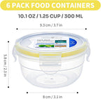 KIGI Small Plastic Bowls with Lid, Leakproof Round Food Storage Container Set - Image 2