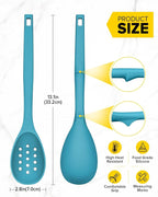 Pack of 2 Silicone Cooking Spoons, Non Stick Solid Kitchen Spoon - Image 2