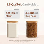 ComSaf 3.6 Qt Glass Food Storage Containers Set of 2, Large Storage Containers - Image 3