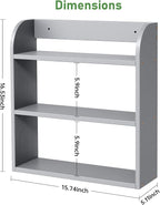 ROMGUAR CRAFT 3 Tier Bamboo Spice Rack, Countertop or Wall Mounting Wood Spice - Image 3
