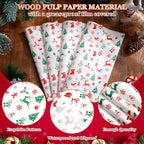 Marspark 100 Sheet Christmas Tree Elk Snowflake Wax Paper 11.4 x 11 Inch - Image 4