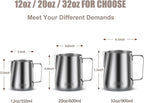 Milk Frothing Pitcher, 20oz Espresso Steaming Pitchers Stainless Steel - Image 4