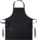 Cotton Canvas Apron for Women & Men – Adjustable Neck Strap & Waist Ties - Image 9