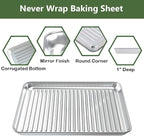 ROTTAY Baking Sheet with Rack Set, Stainless Steel Cookie Sheet with Cooling - Image 5