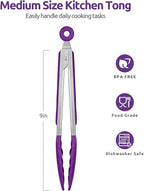 600ºF Heat Resistant Kitchen Tongs: U-Taste 9 inch Silicone Cooking Tong - Image 2