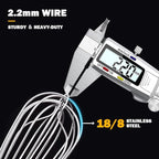 18/10 Stainless Steel Large Whisk Set of 2, 15.5 inch Heavy Duty Long Whisk and - Image 5