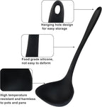 Jiozermi Silicone Soup Ladle, 12-Inch Long Handle Ladle Spoon, Heat Resistant - Image 4
