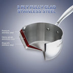 SLOTTET Tri-Ply Whole-Clad Stainless Steel Sauce Pan - Image 4