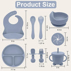 Silicone Baby Feeding Set | Baby Led Weaning Supplies Includes Suction Bowls - Image 6