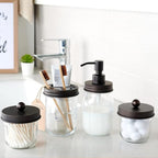 Amolliar 4 Pack Mason Jar Liquid Soap Dispenser, Rustproof Stainless Steel Lid - Image 2