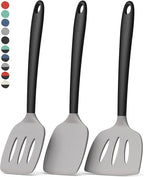 Coukre 3 Pack Silicone Spatula Set, High Heat Resistant, Fish Spatula, Solid & by Coukre
