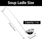 2PCS 10 Inch Stainless Steel Soup Ladle - Image 2