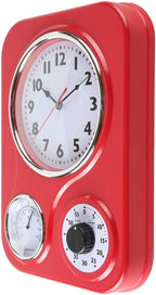 Lily's Home - 9.5 Inch x 12.5 Inch - Retro Kitchen Wall Clock, Vintage Wall - Image 3