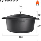 Nonstick Dutch Oven Pot with Lid-5 QT Cast Aluminum Oven Pot with Two Handles - Image 2