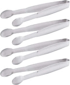 HINMAY 5" Mini Serving Tongs Set, Tiny Stainless Steel Small Tongs by HINMAY