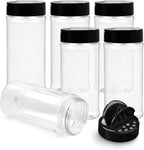 RoyalHouse 6 Pack 16 Oz Plastic Spice Jars by RoyalHouse