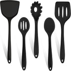 TeamFar Silicone Cooking Utensils Set, 5-Piece Heat Resistant Kitchen Utensils by TeamFar