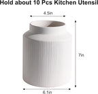 Farmhouse Ceramic Farmhouse Kitchen Utensil Holder - Image 2