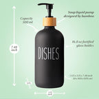 LOOCHICA Black Glass Kitchen Soap Dispenser, Detergent Dispenser or Dish Soap - Image 4