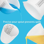 Creahaus 1000ML Large Silicone Measuring Cups - Image 2