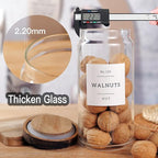 5 Set Glass Pantry Storage Jars - Image 5