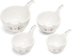White Cat Measuring Cups & Spoons Gift Set – Ceramic Kitchen Tools - Image 3