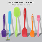 NileHome Silicone Spatula Set, 6 Pieces Food Grade Kitchen Utensils - Image 7
