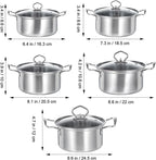 Kichvoe 5 Sets Stainless Steel Stock Pots Set - Image 2