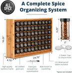 AllSpice Spice Rack Organizer, 525 Unique Labels, Countertop or Wall Mount - Image 3