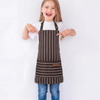 2 Pack Stripes Kids Apron, Kids Cooking Aprons - Image 7
