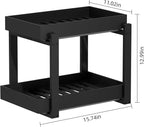 APRTAT 2 Pack Under Sink Organizer, Bamboo Wooden 2-Tier Pull-Out Storage - Image 8