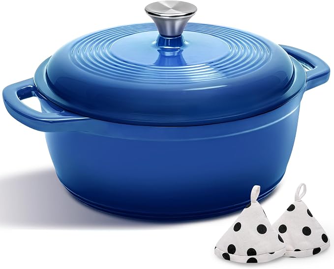 Cast Iron Dutch Oven Pot With Lid by AIVIKI