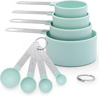 Measuring Cups and Spoons Set of 8 Pieces, nesting measuring cups by JIEJIE