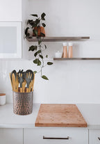 Monarch Abode Kitchen Utensil Holder – Hand Hammered Metal Antique Copper - Image 8