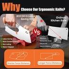 ROCOCO Meat Cleaver Knife Unique Effort Saving Kitchen Knife Professional - Image 3